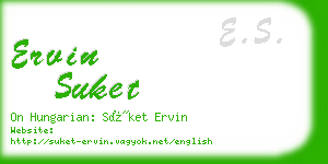 ervin suket business card